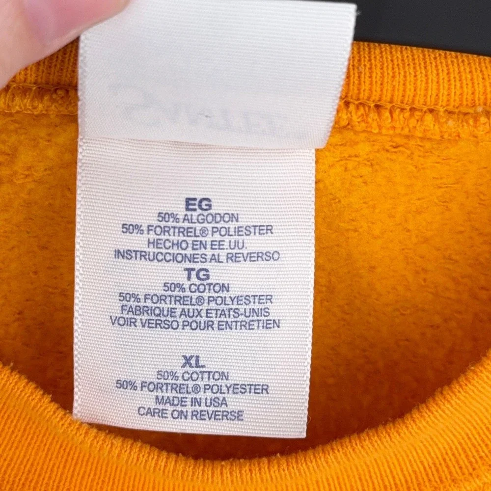 Santee Silver Vintage Corolla Lighthouse Sweatshirt Women XL Cotton Blend Orange
